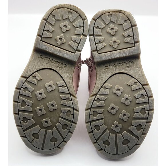 Skechers Girls Pink Ankle Boots With Star & Stitch Detail Size 7 - Picture 8 of 9